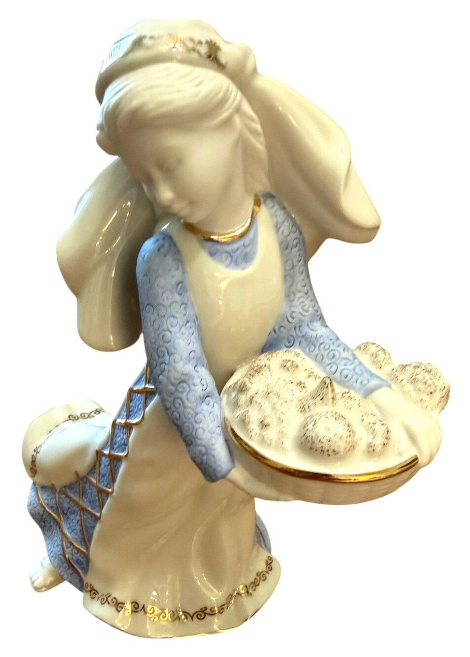 Lenox First Blessing Nativity Fruit Market Maiden 792871 Porcelain Figurine